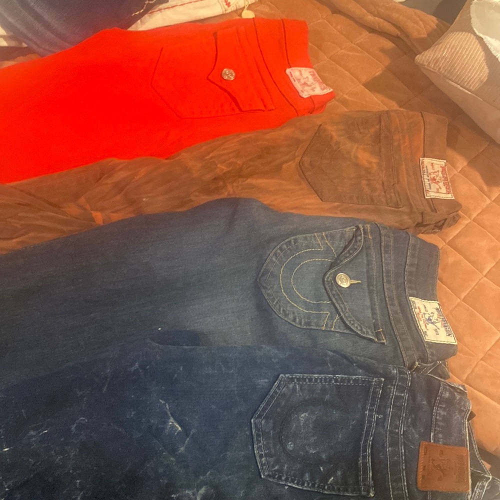 SOLD!!!!! Four pair of true religion jeans